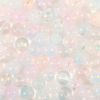 120Pcs Glass Round Beads 10mm Transparent Ink Wash Dye Sprinkled Gold Scattered Beads Handmade DIY Bead Material Bracelet Accessories - color: Transparent