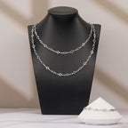 YOUBEIYEE 13 Feet Stainless Steel Jewelry Making Chains Rhombic Clover Link Chain for Women Necklace DIY Chains Bulk - color: Clover Rhombic Silver