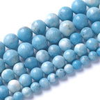 32pcs 12mm Larimar Beads Natural Gemstone Round Loose Beads for Jewelry Making Energy Crystal Healing Power - color: Blue Larimar Stone, size: 12mm