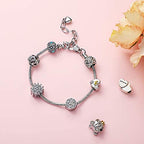 Hicarer 20 Pcs Chain Bracelet for Jewelry Making Women DIY Adjustable Snake Charm Bracelet with Heart Shape Extender Chain(Silver) - color: Silver