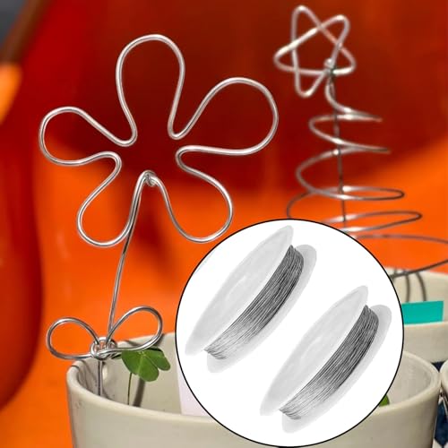 4 Rolls Stainless Steel Jewelry Wire 0.3mm Gauge for Jewelry Making, Craft, Sculpting, and Snare Wire Applications- 82 Feet per Roll