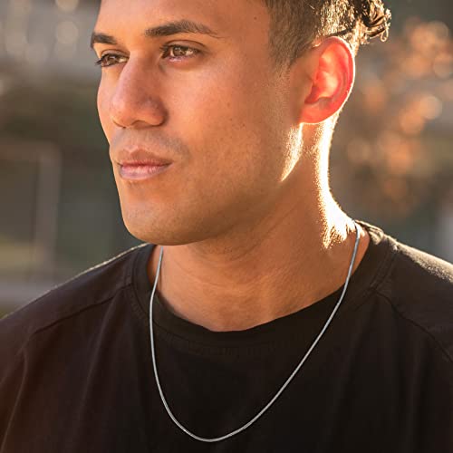 LIFETIME JEWELRY Crushed Herringbone Chain Necklaces for Women and Men 24k Gold Plated - color: White Gold, size: 22 inches, style: 2mm