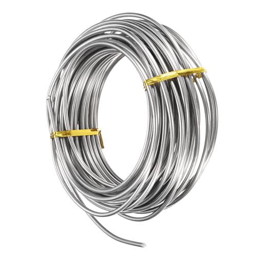 M METERXITY 9 Gauge Stainless Steel Craft Wire, 3.0mm 32.8 ft Bendable Floral Snare Wire for Jewelry Making/Sculpting/Armature Crafting/Floral Bonsai/DIY Crafts - size: 9 Gauge x 32.8 ft