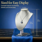 Flexzion Necklace Bust Display Stand (2 Pack) - 11 Inch 3D Mannequin Black Velvet Necklace Display Holder for Home, Boutique & Trade Shows - Jewelry Display for Selling Necklace, Pendants, Lockets - size: Standard (2 Pack)