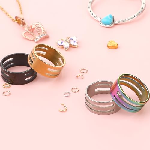 4pcs Jump Ring Opener Tool, Jump Ring Opening Closing Tool for Jewelry Making Supplies, Stainless Steel Jump Ring Opener Circle Jump Ring Opening Closing Rings Tool for Jewelry Makers Craft Supplies