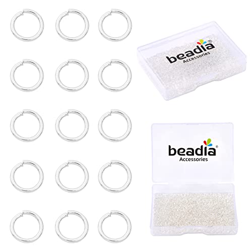 BEADIA Silver Plated Jump Rings Non Tarnish 3mm 1200pcs for Jewelry Making Findings - color: Silver, size: 0.5x3mm