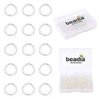 BEADIA Silver Plated Jump Rings Non Tarnish 3mm 1200pcs for Jewelry Making Findings - color: Silver, size: 0.5x3mm