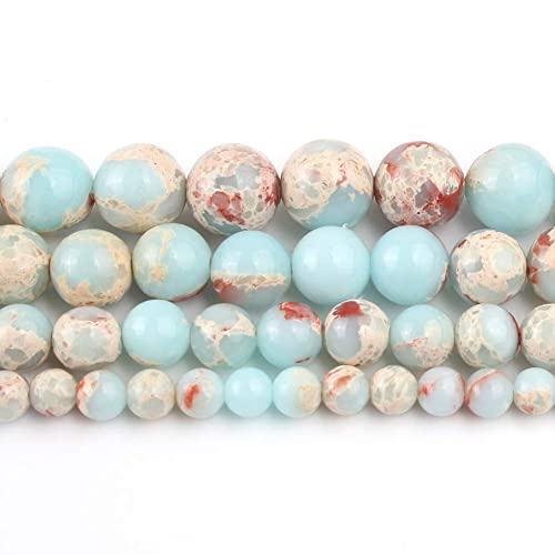 35pcs 10mm Snakeskin Imperial Beads Natural Gemstone Beads Round Loose Beads for Jewelry Making - color: Snakeskin Imperial, size: 10mm
