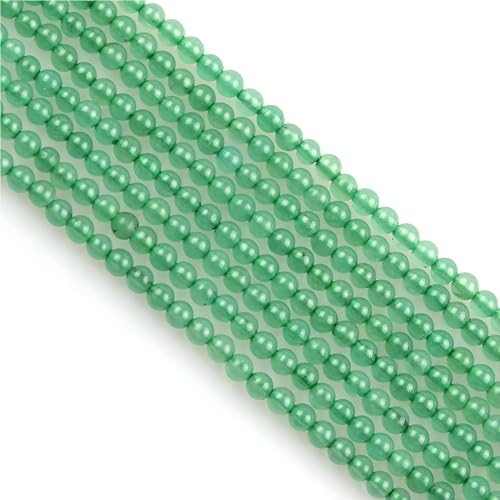 MJDCB 320pcs Natural Small Stone Beads 2mm Green Aventurine Round Smooth Loose Gemstone Bead for Jewelry Making Bracelets Earrings Necklaces Accessories - color: Green Aventurine
