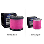 Rikimaru 8X Pro Braid Fishing Line 6LB-170LB, 300yds-1000yds Fluo-Green,Lemon Yellow,Plum Pink - color: Plum Pink, size: 10LB(0.12mm)-300Yds