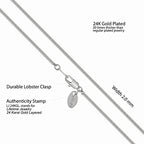 LIFETIME JEWELRY Crushed Herringbone Chain Necklaces for Women and Men 24k Gold Plated - color: White Gold, size: 16 inches, style: 2mm