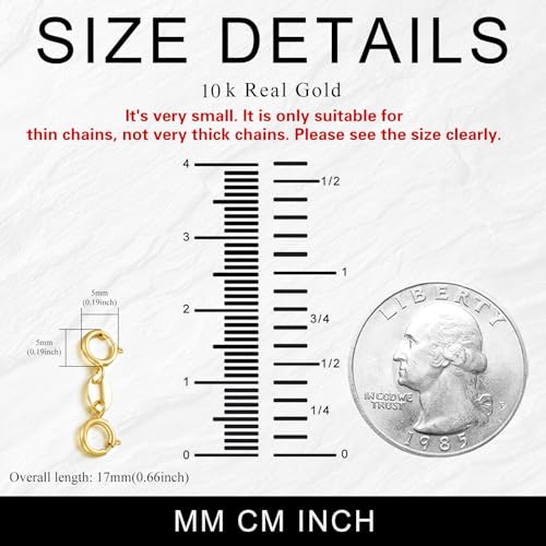 10K Gold Clasp Double Lobster Clasp Necklace Extender Clasp Bracelet Extension Connector for DIY Necklace Bracelet Jewelry Making(Style 12) - size: style 12