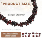 MECCANIXITY 220 Pcs Natural Drilled Garnet Gemstone Chips Bulk 5mm to 8mm Dia. Irregular Tumbled Crystal Chip Beads for Jewelry Making Craft Supplies (Burgundy) - color: Garnet, size: 5-8mm