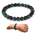 Handmade 8mm Beaded Bracelets For Men Protection Bracelet For Women Chakra Feng Shui Stretchy Handmade Lucky Money Stretchy Crystal Bracelets Best Gifts - color: Simulated Blue Tiger