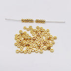 INSPIRELLE 100pcs Heishi Beads 4mm Long-Lasting Disc Brass Rondelle Spacer Beads Yellow Gold Plated Flat Round Shape Jewelry Metal Spacers for Bracelet Necklace Jewelry Making - color: Yellow Gold, size: 4mm