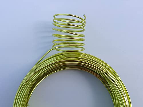 15 Gauge Anodized Aluminum Wire 49 Feet for Jewelry Making Craft DIY（1.5mm,Neon Green,41507） - color: Neon Green, size: 15 Gauge