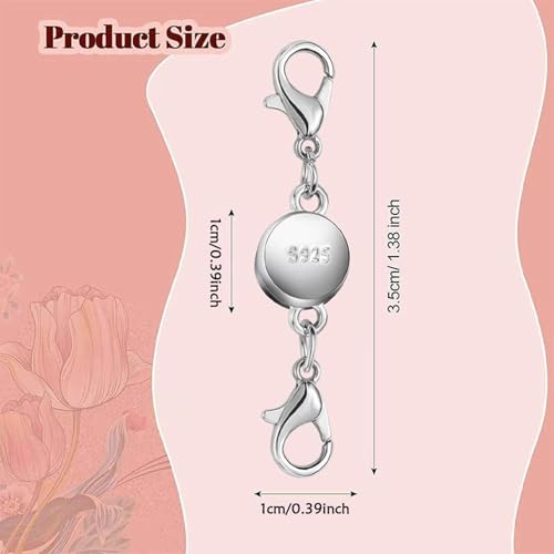 925 Silver and Gold Magnetic Necklace Clasps, Round Necklace Clasp Closures for Jewelry Making,Magnetic Necklace Clasps and Extenders,for Bracelet Necklace and Accessories (12pcs | Gold Silver) - color: 12pcs | gold silver