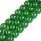 GEM-Inside Natural 14mm Green Taiwan Jade Gemstone Loose Beads Round Crystal Energy Stone Power for Jewelry Making 15" - color: Green Taiwan Jade, size: 14mm
