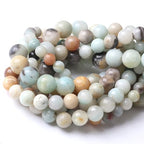 6MM Amazonite Beads Round Loose Beads Natural Gem Beads Crystal Energy Stone Beads for Jewelry Making DIY Bracelet Necklace - color: Amazonite Beads, size: 6MM