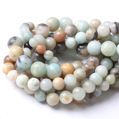 10MM Amazonite Beads Round Loose Beads Natural Gem Beads Crystal Energy Stone Beads for Jewelry Making DIY Bracelet Necklace - color: Amazonite Beads, size: 10MM