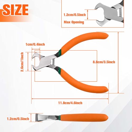 4.6" Mini End Cutting Plier | Precision End Nipper for Zipper Install Stops, Wire Cutting & Nail Pulling | Fine Polished High Carbon Steel | Professional Jewelry Making & Shoes Repair Tool - style: End Nipper-Green