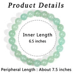 MAIBAOTA Healing Crystal Bracelet for Women Men, 8/4 mm Natural Stone Beaded Bracelets, Jewelry Birthday Gifts, Round Gemstones Stretch Bracelets - color: Green-Aventurine, size: 8 mm