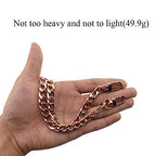 HAHIYO Rose Gold Purse Chain Strap 15.7 inches - Comfortable Flat 0.4' Wide, 2.4mm Thick Metal Strap for Shoulder, Cross Body, Sling, Handbag, Clutch - 1 Pack - size: Rose Gold 15.7 inches