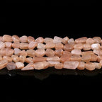 HAAMIIQII Natural Sunstone Pebble Stone 5-8mm Small Irregular Freeform Tumbled Loose Gemstone Beads for Jewelry Making Strand 15 Inch (45-50pcs) - color: Sunstone