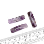 BEADIA Natural Curved Amethyst Stone Beads 36x10mm 4pcs for DIY Bracelet Jewelry Making - color: Amethyst