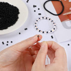 1200Pcs 4mm Black Spacer Beads Round Smooth Loose Ball Beads for Bracelet Jewelry Making Craft - color: Z-Black, size: 4mm