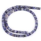 GEM-Inside 2x6mm Natural Blue Sodalite Jasper Stone Heishi Disc Rondelle Spacer Beads for Jewelry Making Full 15" Strand Energy Stone Healing Power Crystal - color: Blue Sodalite Jasper
