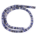 GEM-Inside 2x6mm Natural Blue Sodalite Jasper Stone Heishi Disc Rondelle Spacer Beads for Jewelry Making Full 15" Strand Energy Stone Healing Power Crystal - color: Blue Sodalite Jasper