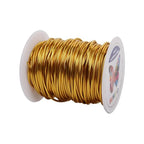 Aluminum Craft Wire,15 Gauge (1.5mm) Gold Bendable Wire,100 Feet Continuous Roll for Jewelry Making,Sculpting,Floral & Armature Projects - size: 15 Gauge 100Ft, style: Gold