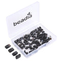 Beadia Natural Black Striped Agate Stone Tila Beads 5x2mm Rectangle 2-Hole Spacer Beads for DIY Bracelet Earring Making 15"/Strand - color: Black Striped Agate, size: 5x2mm