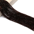 10 Strands Spinel Beads Artificial Faceted Small Round Loose Beads 3mm 15 inch for Jewelry Making Charms Necklace Bracelet - color: Black
