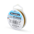 Beadalon 49 Strand Stainless Steel Bead Stringing Wire, .018 in / 0.46 mm, Satin Gold, 30 ft / 9.2 m - color: Satin Gold, style: .018 in / 0.46 mm, 30 ft / 9.2 m