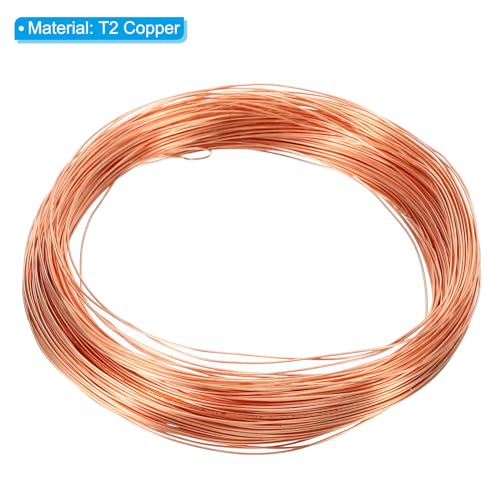 PATIKIL 99.9% Soft Copper Wire, 1Pcs 28Gauge/0.3mm Diameter 25m/82ft Spool Pure Copper Craft Wire for Jewelry Making Beading Garden Plants - size: 28Gauge