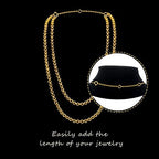 Necklace Extenders Durable 14K Gold Plated Solid Brass Necklace Bracelet Anklet Extender Extension Chains（1 2 3 inch） - color: A-14K Gold