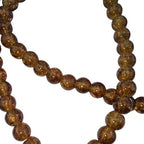 DandS ltd Crackle Lampwork Glass Beads for Jewelry Making, Brown, Vibrant DIY Bracelets, Necklaces, Earrings, Beading Supplies & Craft Kits for Handmade Jewelry, 80pcs 0.39 inch (10mm), #J226-10 - color: Brown
