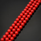 60pcs Adabele AAA Grade 6mm Natural Shell Pearl Loose Round Beads Freshwater Mother of Pearl Nacre 15 inch (Red) for DIY Craft Jewelry Making SP6-5 - color: Red, size: 6mm (60pcs/1 Strand)