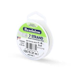 Beadalon 7 Strand Stainless Steel Bead Stringing Wire, 0.012 in / 0.30 mm, Satin Silver, 100 ft / 31 m - color: Satin Silver, style: .012 in / 0.30 mm , 100 ft / 31 m