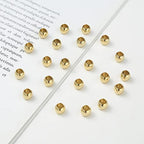60 Pcs Gold Plated Stainless Steel Round Spacer Beads 4mm Hole, Seamless Loose Beads for DIY Bracelet Necklace Jewelry Making Findings 7mm - color: gold, size: 7*4mm