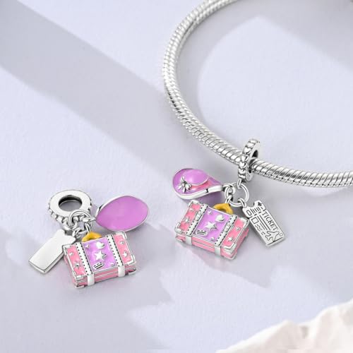 LAZA Charms for Bracelets 925 Sterling Silver Butterfly Summer Travel Ocean Lucky Charm Beads Pendant Jewelry for Women Mom - color: Loving girl hugs cat