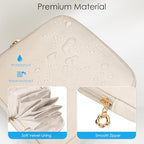 SITHON Small Travel Jewelry Case with Ring Holder, Mini Velvet Jewelry Pouch Bags, Compact Storage Organizer for Bracelet Necklaces Earrings Travel Essentials, Mother’s Day Gifts (Cream White) - color: Cream White
