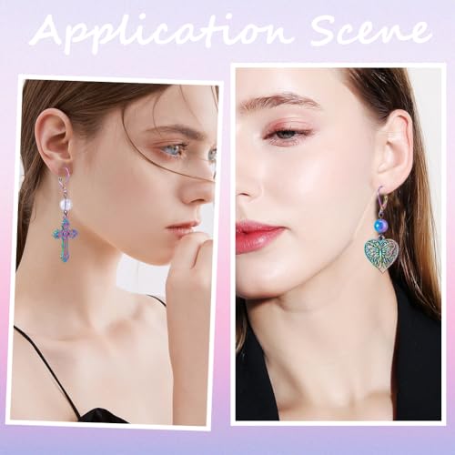 1 Box 40Pcs Leverback Earring Findings Stainless Steel Earring Hooks Bulk French Wire Rainbow Color Lever Back Small Huggie Earring Hooks for Jewelry Making Supplies DIY Craft Women Beginner