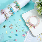 SUNNYCLUE 1 Box 4 Sets Moon Bracelets Making Kits Multi Bracelet Set Bohemian Multilayer Bracelets Stars Planet Crescent Charms Glass Beads for Jewelry Making Kits Adults Adult Supplies - style: Star & Moon