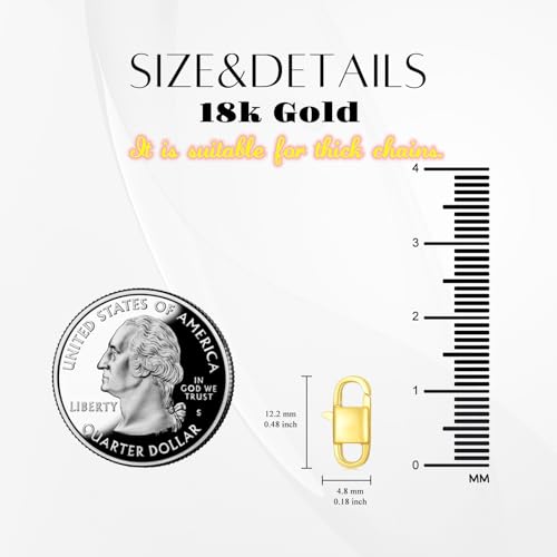 18K Gold Jewelry Clasp Necklace Extender Clasp Bracelet Extension Connector for DIY Necklace Bracelet Anklet Jewelry Making (Style 6) - style: Style 6