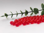 Glass Beads 8mm 100pcs Round Smooth Loose Beads for Bracelet Necklace Jewelry Making Craft DIY （8mm, 50801 Red） - color: Red, size: 8mm