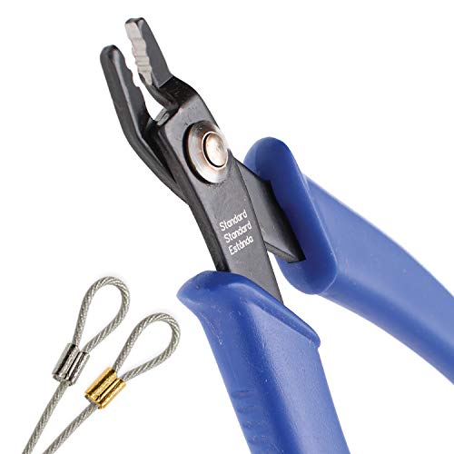 The Beadsmith Crimping Pliers - 5 inches long (127mm) - Use with 2mm crimps & .013-.024" diameter beading wire - Comfortable Handles - Create perfect crimps every time - Tool for Jewelry Making - style: Crimping Plier
