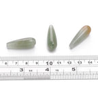 BEADIA Natural Green Aventurine Teardrop Stone Beads 10x30mm 12pcs Dangle Earring Charm for DIY Jewelry Making - color: Green Aventurine